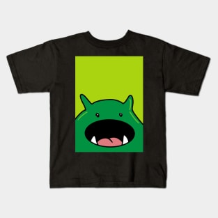 Cute Green Monster Kids T-Shirt